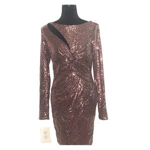 Fashion Nova Bronze sequins dress